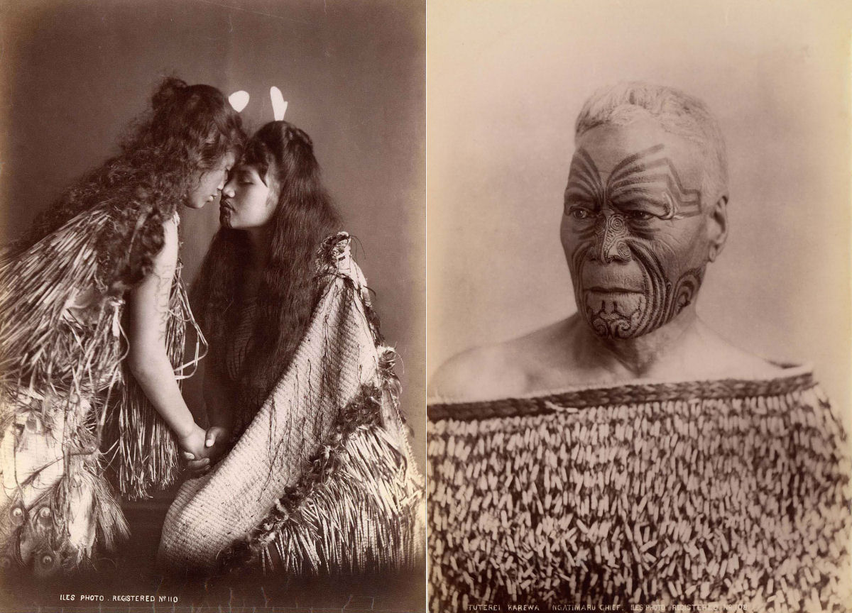 Antigas fotos de Maoris antes das tatuagens tā moko serem proibidas pelos britânicos 01