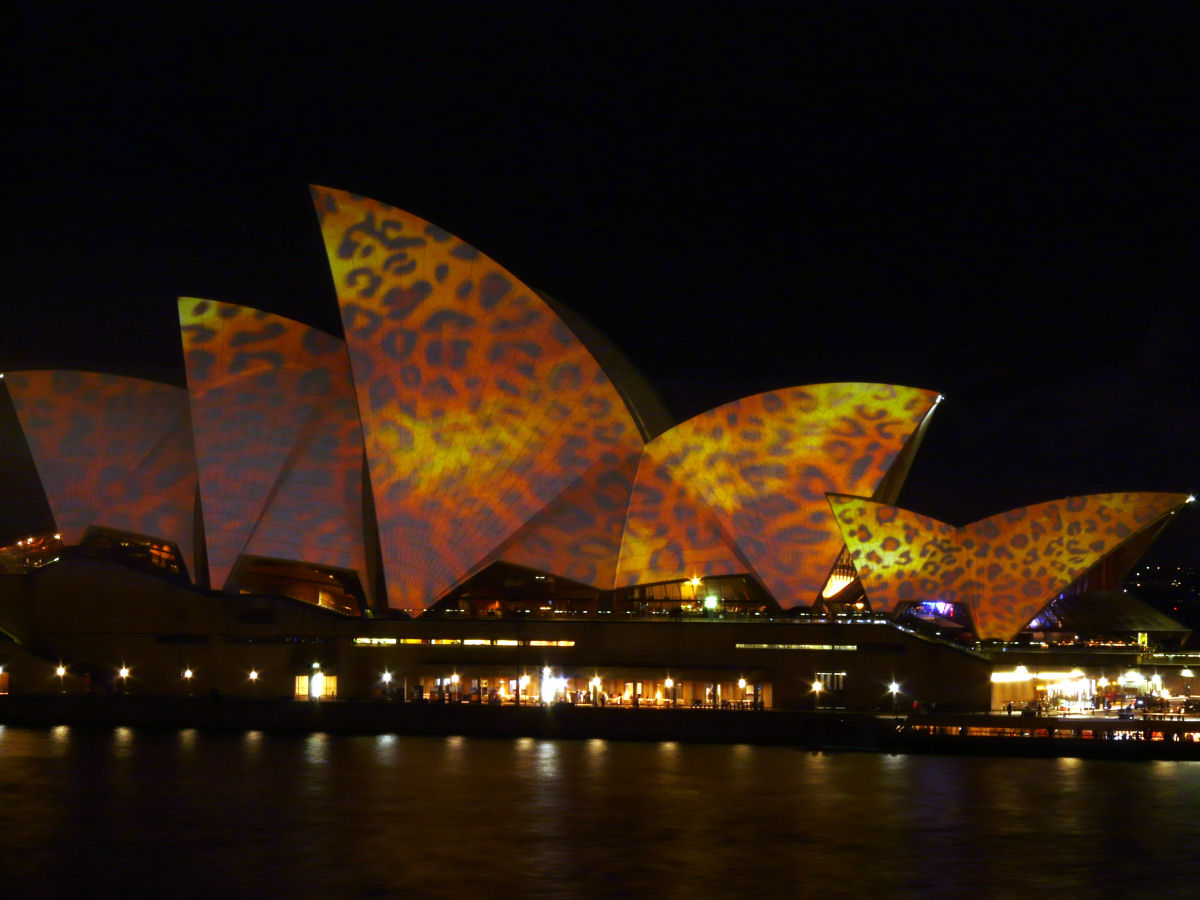 Acendendo as Velas do Opera House de Sydney em um show de luzes psicodlicas 18