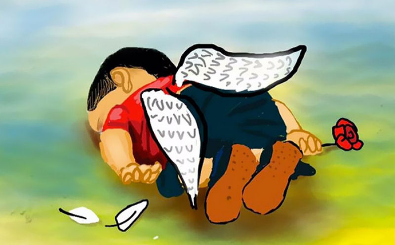 Artistas de todo mundo respondem à trágica morte de um menino refugiado sírio 06