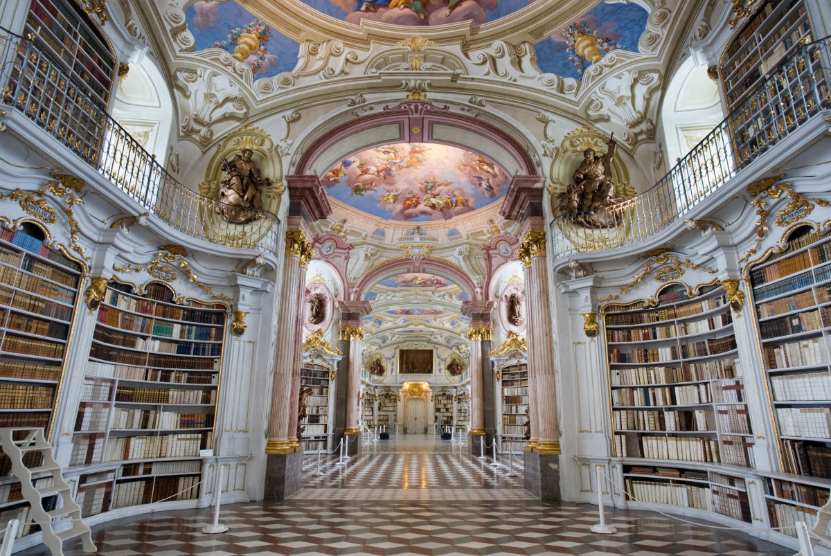 A Abadia de Admont na Áustria tem uma das bibliotecas mais bonitas do mundo