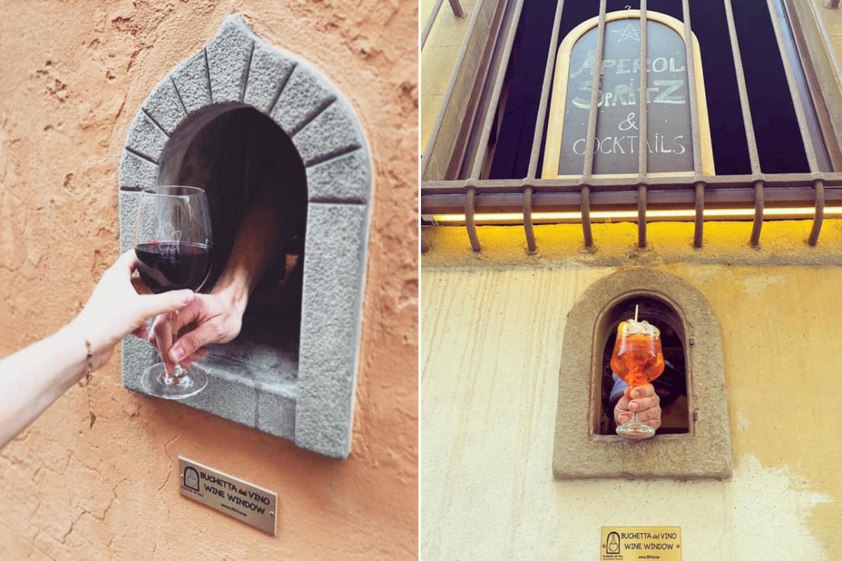 Reabrem na Itália as históricas 'janelas de vinho' dos tempos da peste bubônica