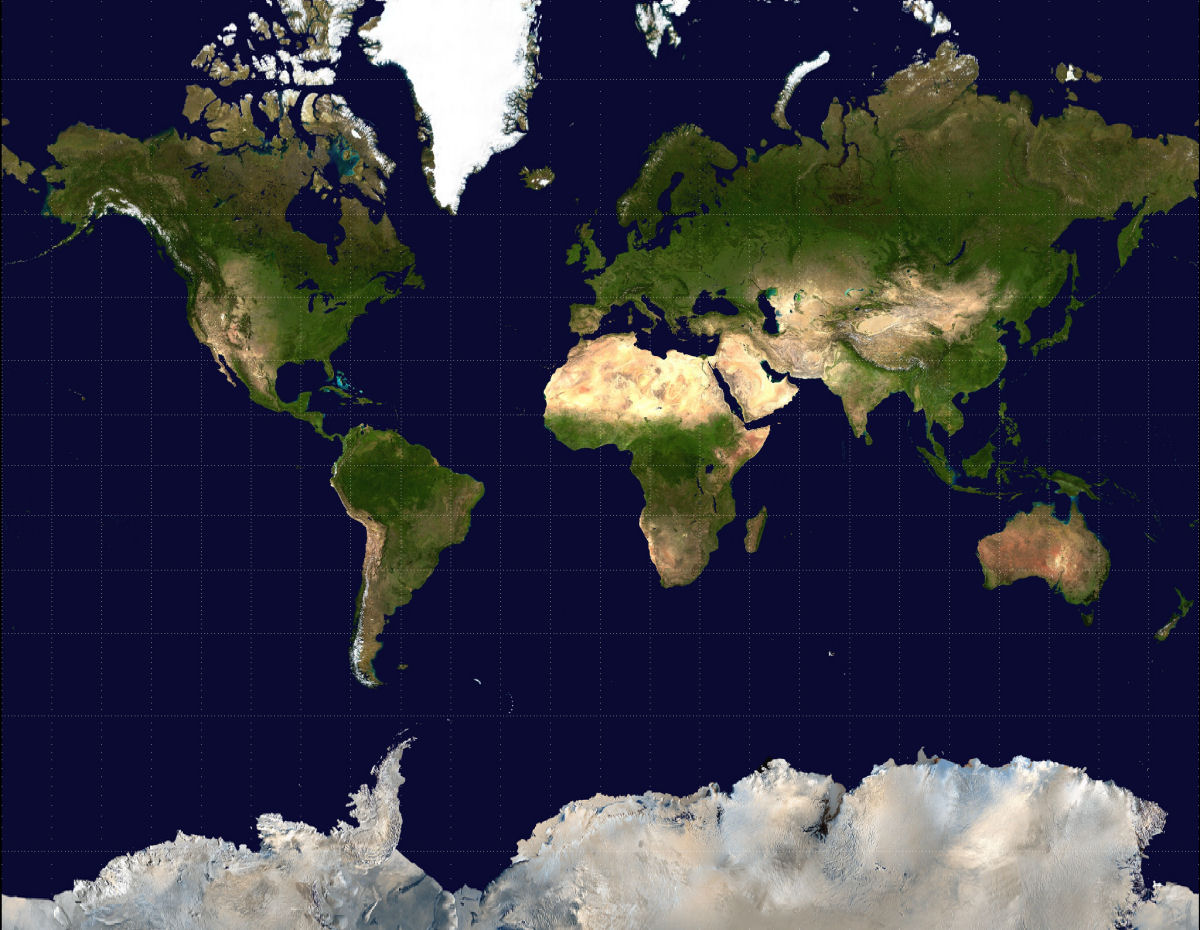 Cada círculo neste mapa tem o mesmo raio de 800 quilômetros