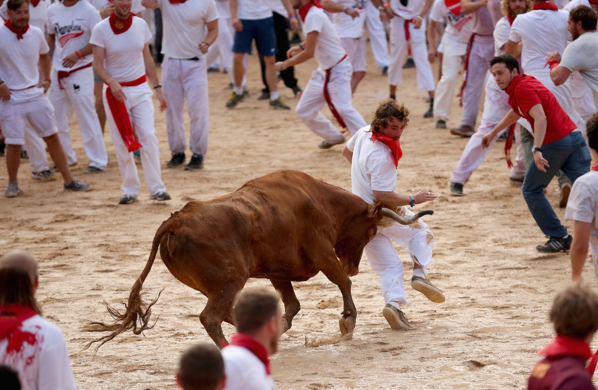 Corrida de touros de Pamplona  uma festa de rua insana 10