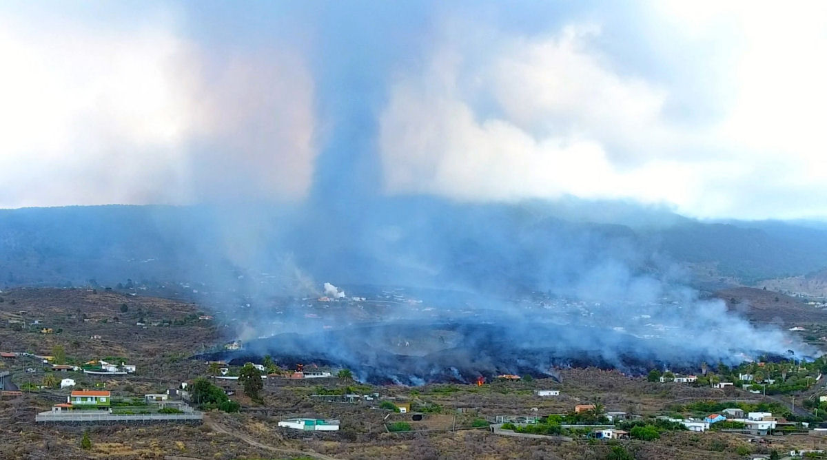 As imagens mais surpreendentes da erupção do vulcão de La Palma