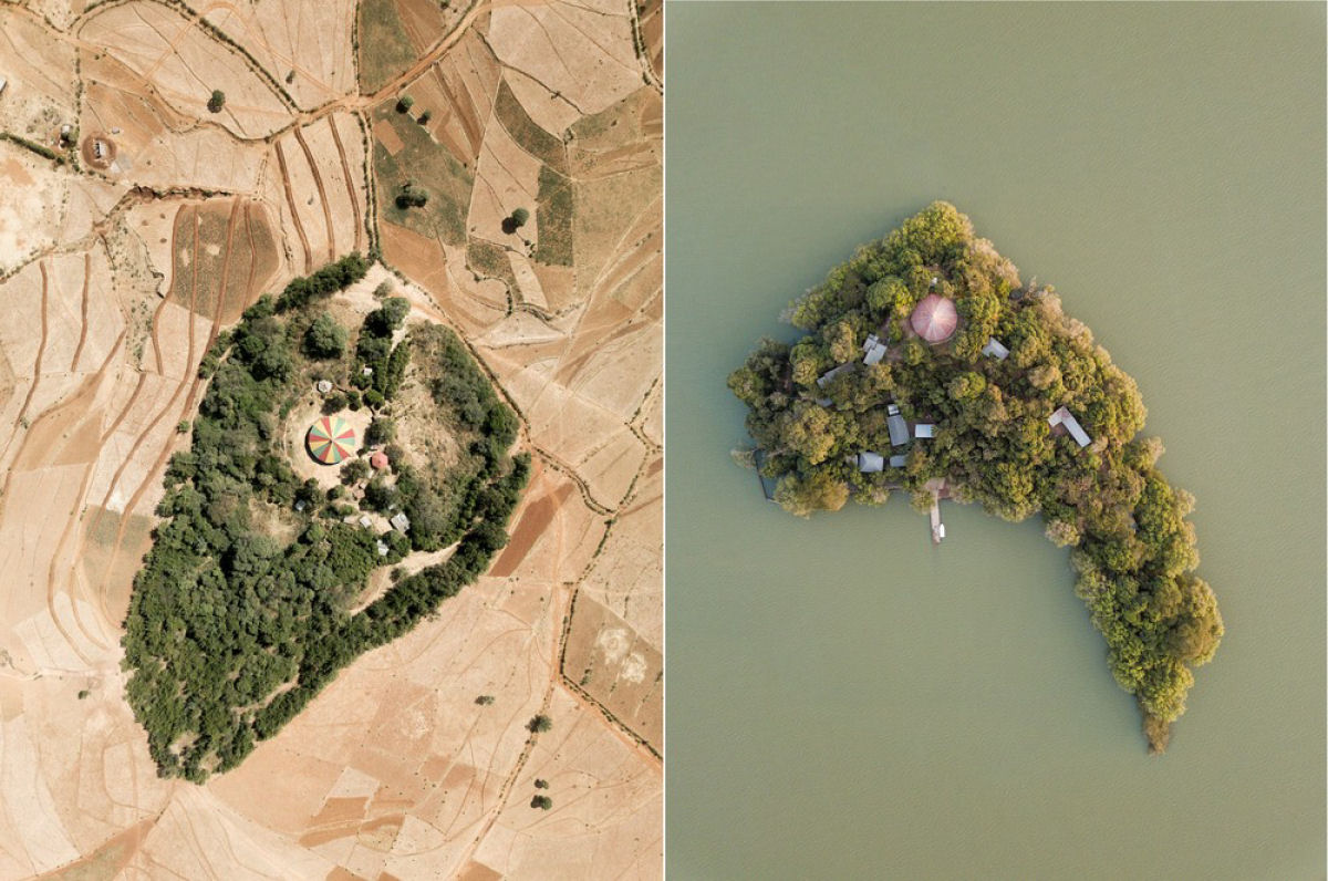 Por que as igreja etopes so cercadas por bosques?