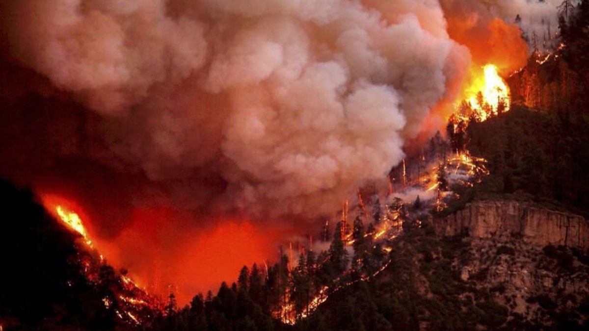 Incêndio florestal devasta cidade canadense que está sofrendo um calor de 50 graus