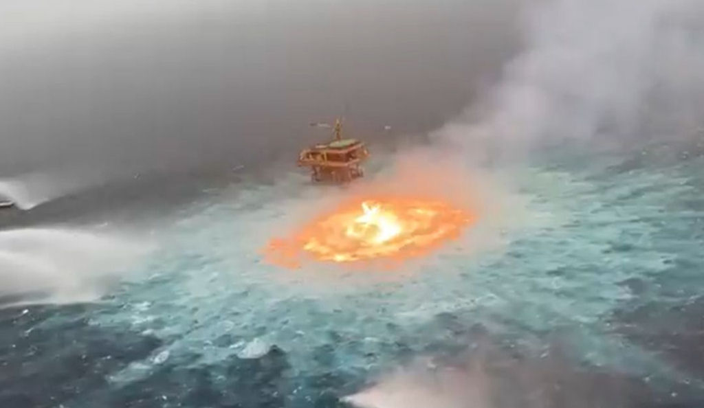 'Mar pegando fogo' soa bem como um título apocalíptico, mas de certo modo ocorreu no Golfo de México
