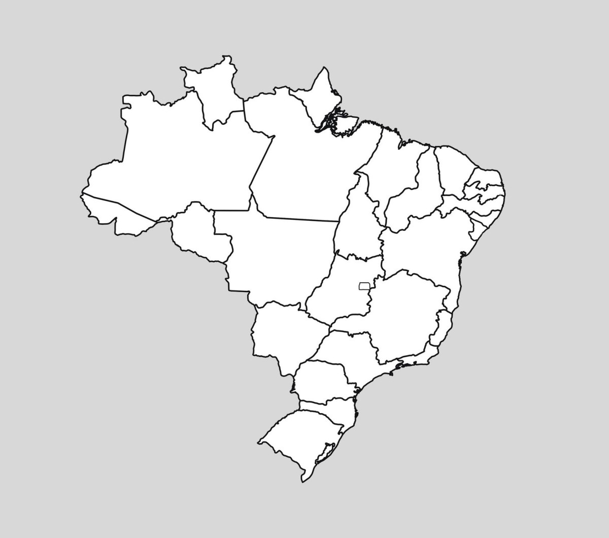 Mapa do Brasil em branco