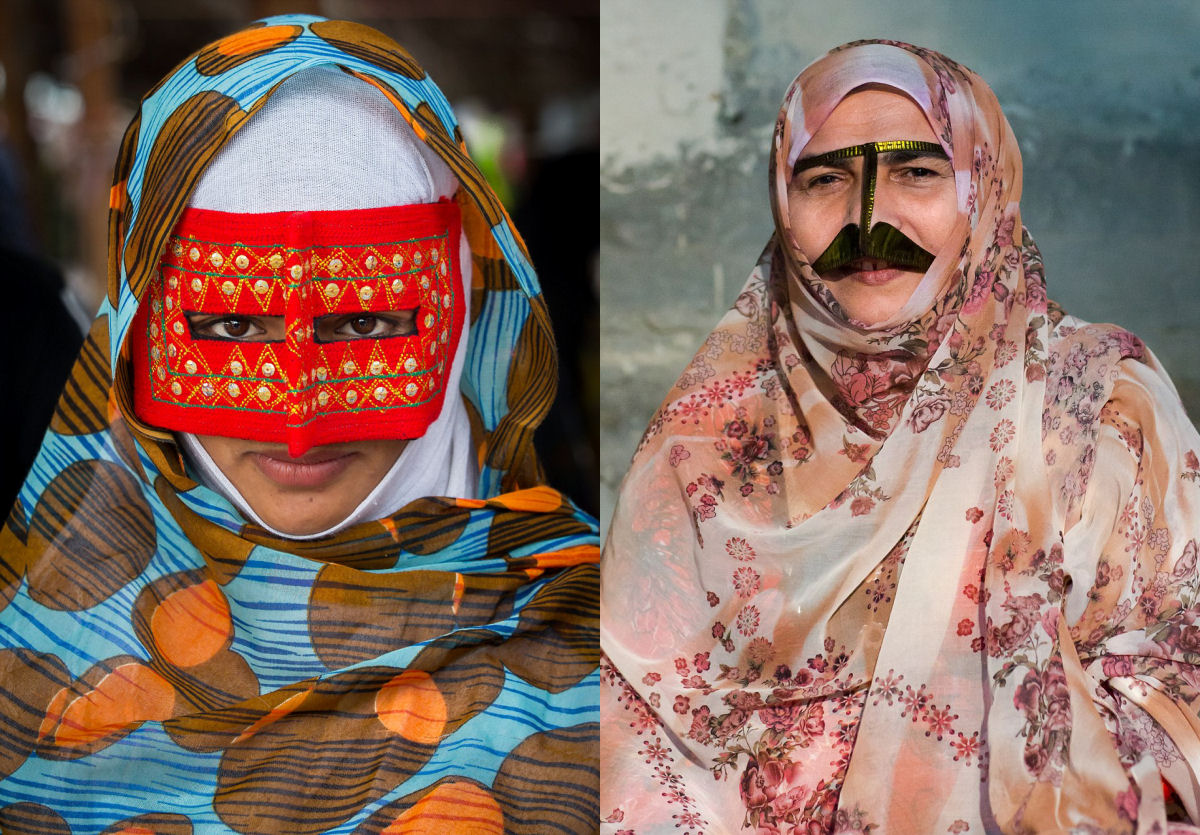 As belas e misteriosas iranianas fotografadas com suas máscaras boregheh 01