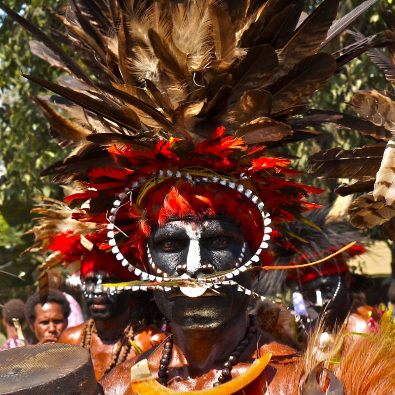 Pinturas faciais tribais em Papua-Nova Guin 01