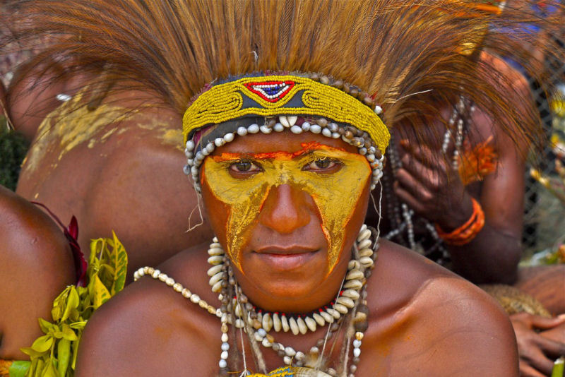 Pinturas faciais tribais em Papua-Nova Guin 06