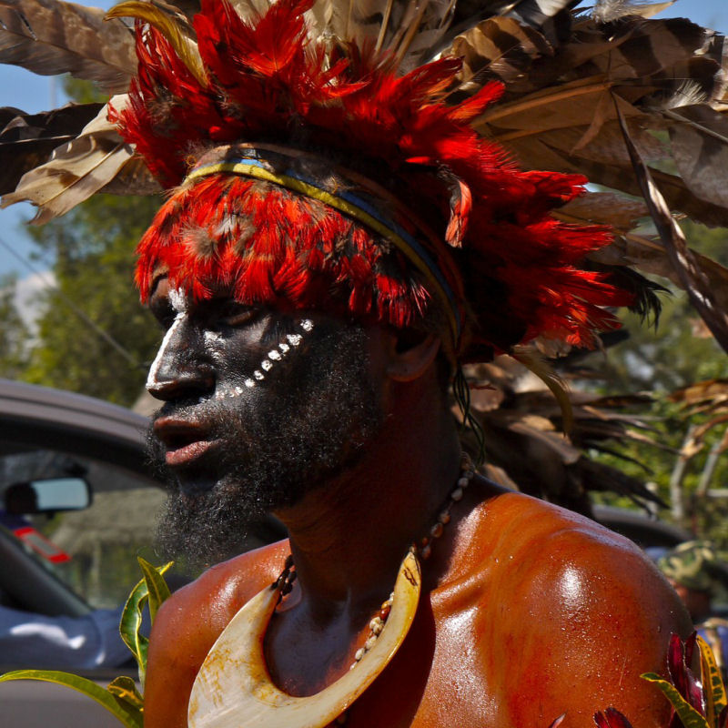 Pinturas faciais tribais em Papua-Nova Guin 07