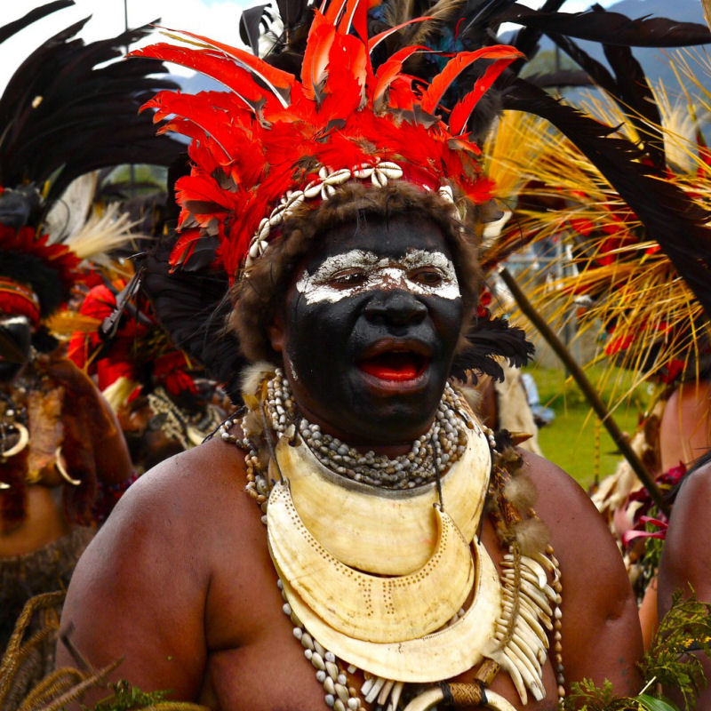 Pinturas faciais tribais em Papua-Nova Guin 09