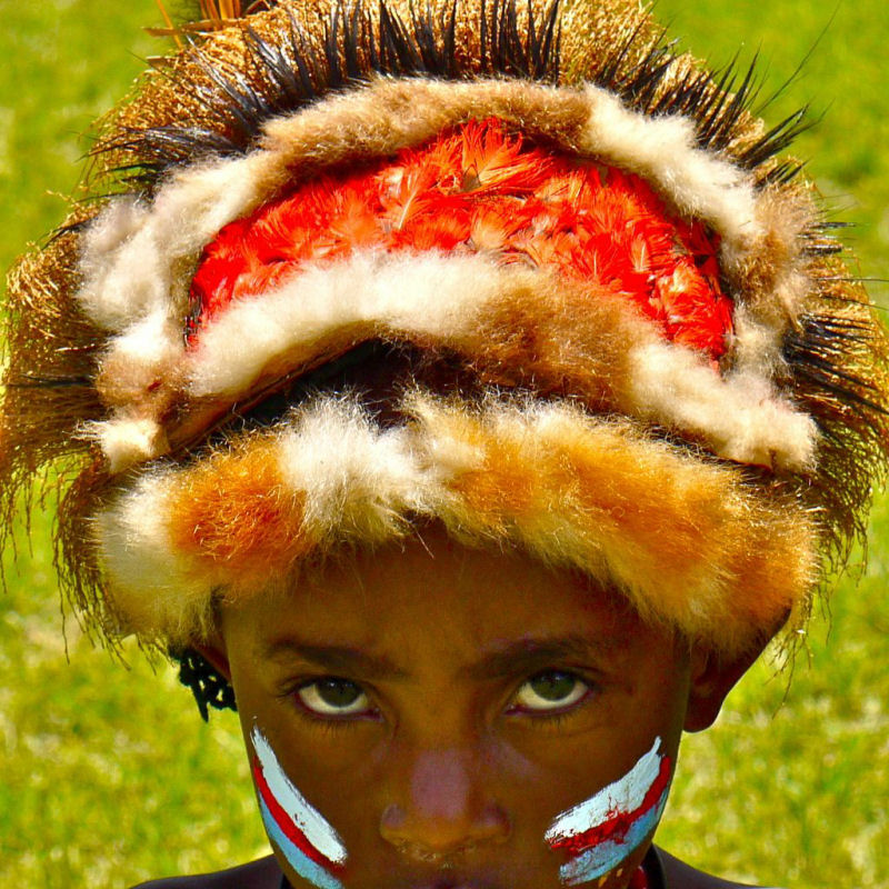Pinturas faciais tribais em Papua-Nova Guin 11