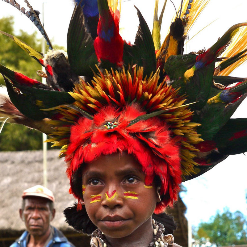 Pinturas faciais tribais em Papua-Nova Guin 12