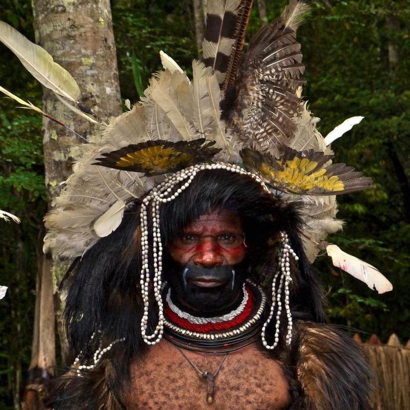 Pinturas faciais tribais em Papua-Nova Guin 15