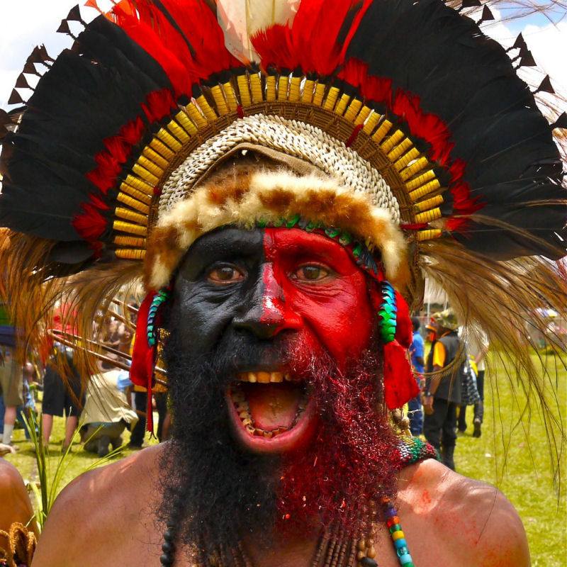Pinturas faciais tribais em Papua-Nova Guin 18