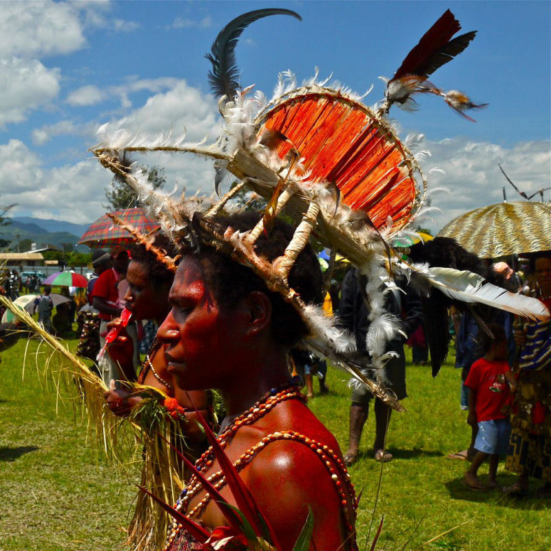 Pinturas faciais tribais em Papua-Nova Guin 26