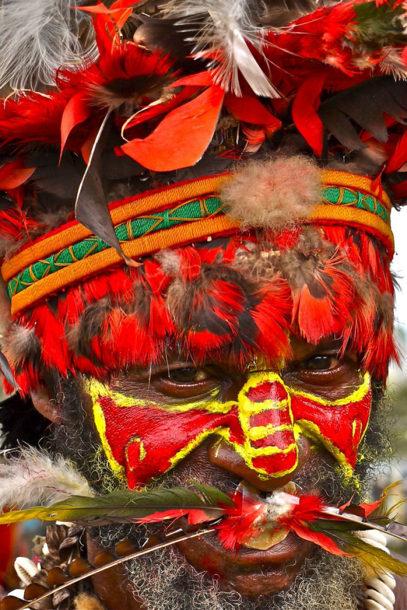 Pinturas faciais tribais em Papua-Nova Guin 30