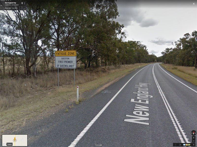 Algumas estradas australianas so to tediosas que as placas de transito tm perguntas de trivia como entretenimento 10