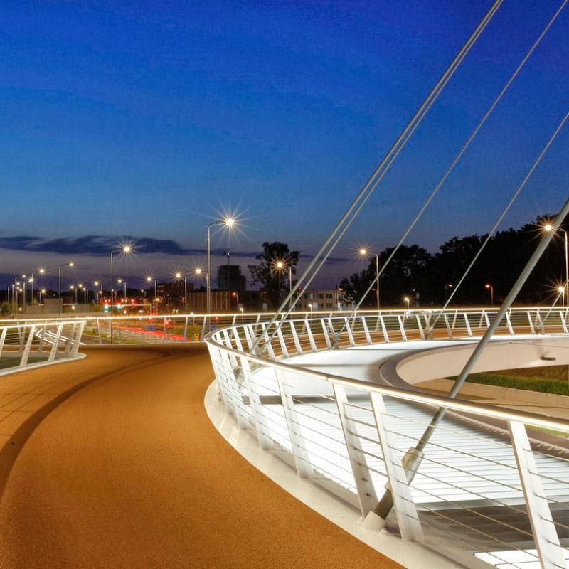 Hovenring, a ponte flutuante circular para ciclistas em Eindhoven 04