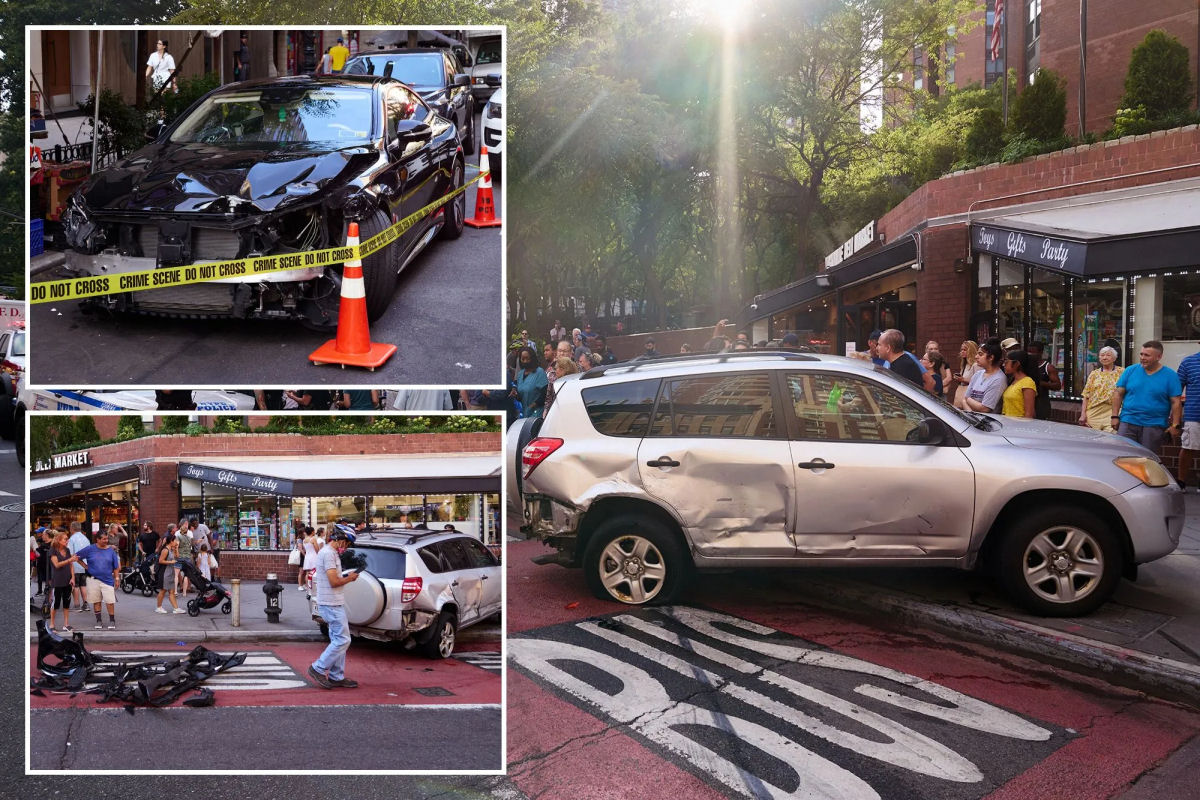 Perseguio de filme em Nova York: um carro segue outro a toda velocidade, atropela e rouba 20k do motorista