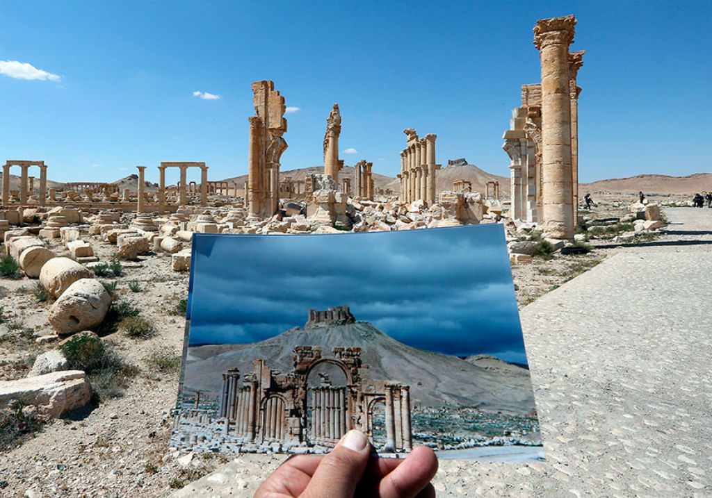 Antes e depois do Daesh: desoladoras fotos de monumentos histricos destrudos na Sria 02