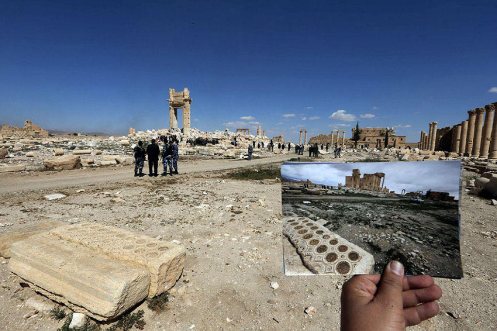 Antes e depois do Daesh: desoladoras fotos de monumentos histricos destrudos na Sria 04