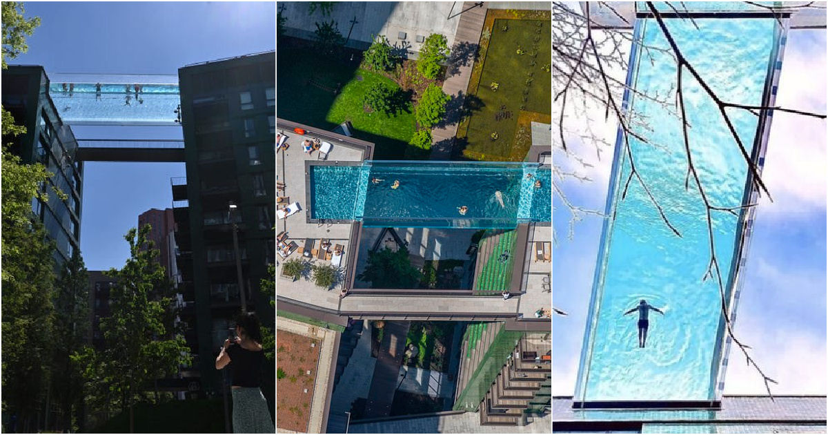 Inaguram em Londres uma piscina transparente suspensa a 35 metros