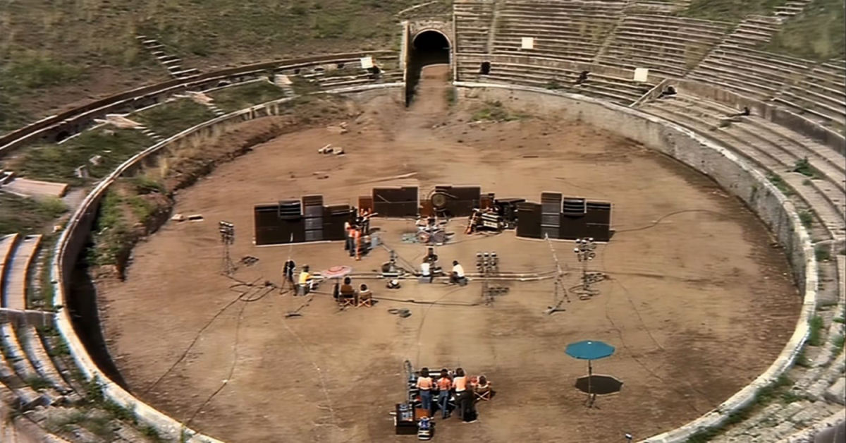 O 'Pink Floyd: ao vivo em Pompeia' foi remasterizado em resolução 4K