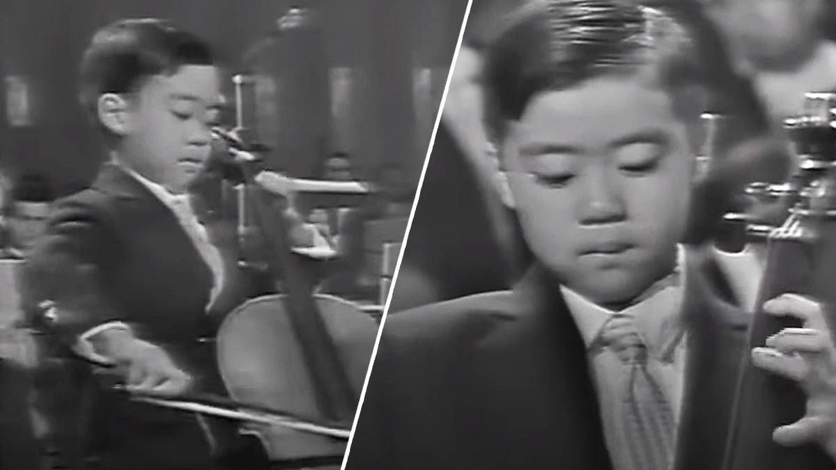 Yo-Yo Ma de 7 anos se apresenta para JFK e Eisenhower em 1962