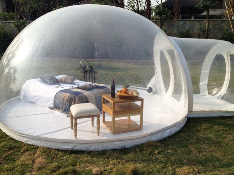 Esta tenda em forma de bolha transparente permite desfrutar da natureza como nunca 02