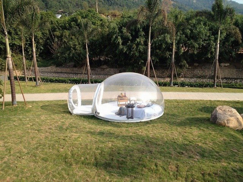 Esta tenda em forma de bolha transparente permite desfrutar da natureza como nunca 03