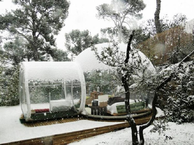 Esta tenda em forma de bolha transparente permite desfrutar da natureza como nunca 04