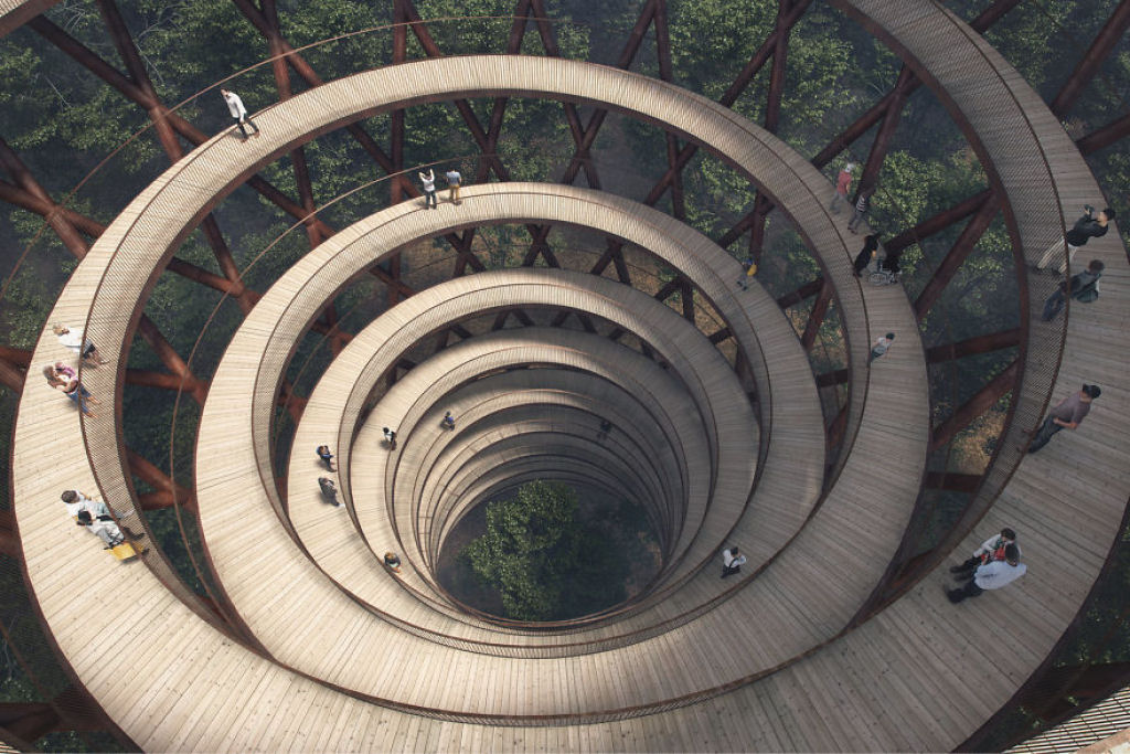 Torre de observao na Dinamarca permitir que os visitantes vejam a floresta de uma perspectiva nica 01