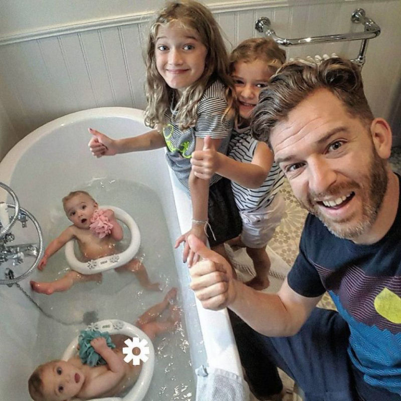 Pai mostra o cotidiano de viver com 4 filhas e se torna viral 14