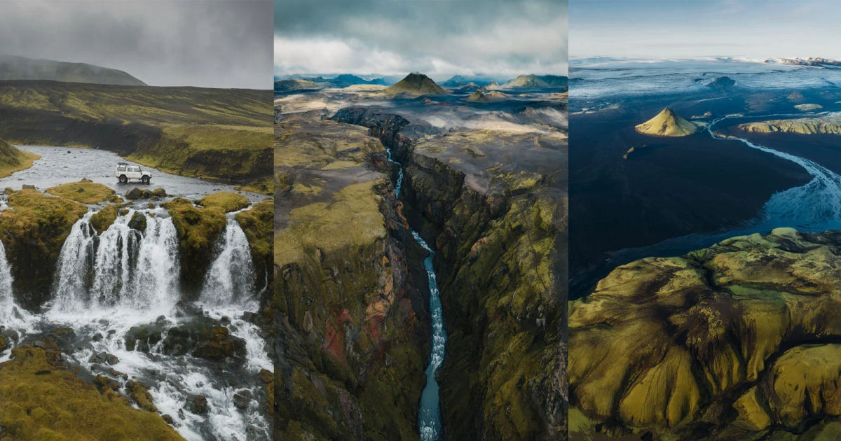 Fotógrafo de drone captura a beleza das Terras Altas da Islândia