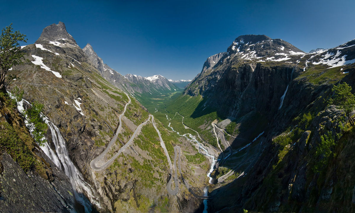 A espetacular rota cnica da rodovia Trollstigen, na Noruega