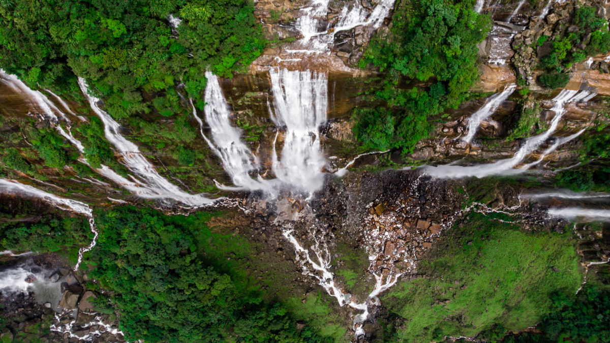 As espetaculares cachoeiras das Sete Irmãs, no estado indiano de Megalaia