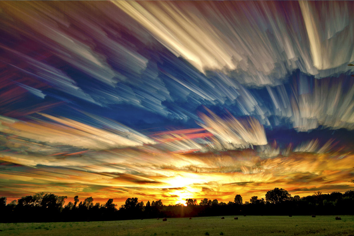 Céus pintados usando fotografias em time-lapse 01