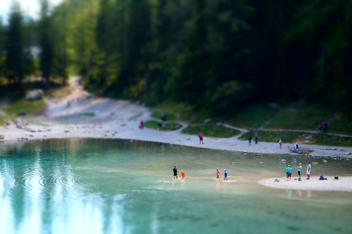 O parque austríaco que fica submerso vários meses ao ano