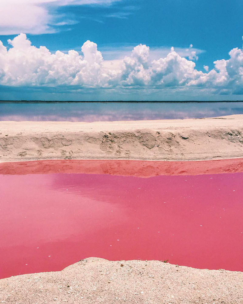Esta lagoa rosa natural no Mxico parece muito linda para ser real 02