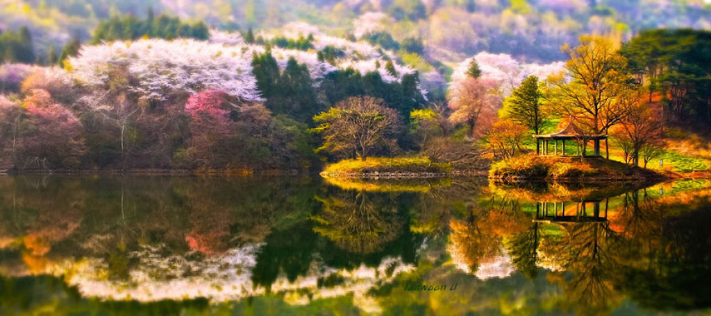 Paisagens deslumbrantes refletidas capturam a beleza da Coreia do Sul 08