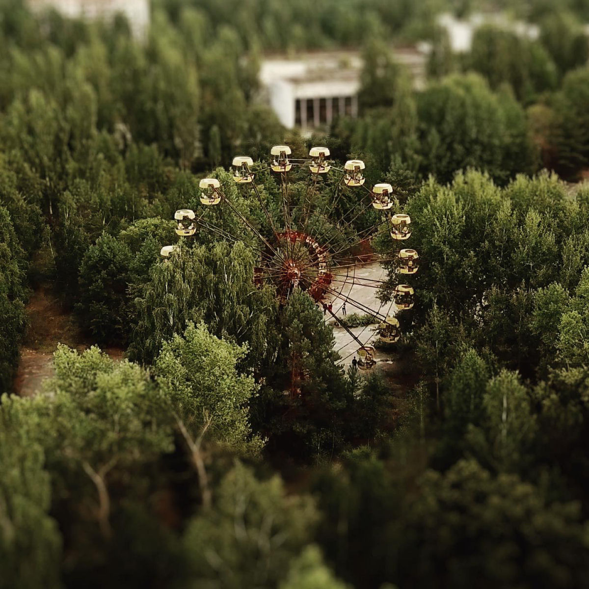 A zona de exclusão de Chernobyl abandonada em time-lapse com tilt-shift