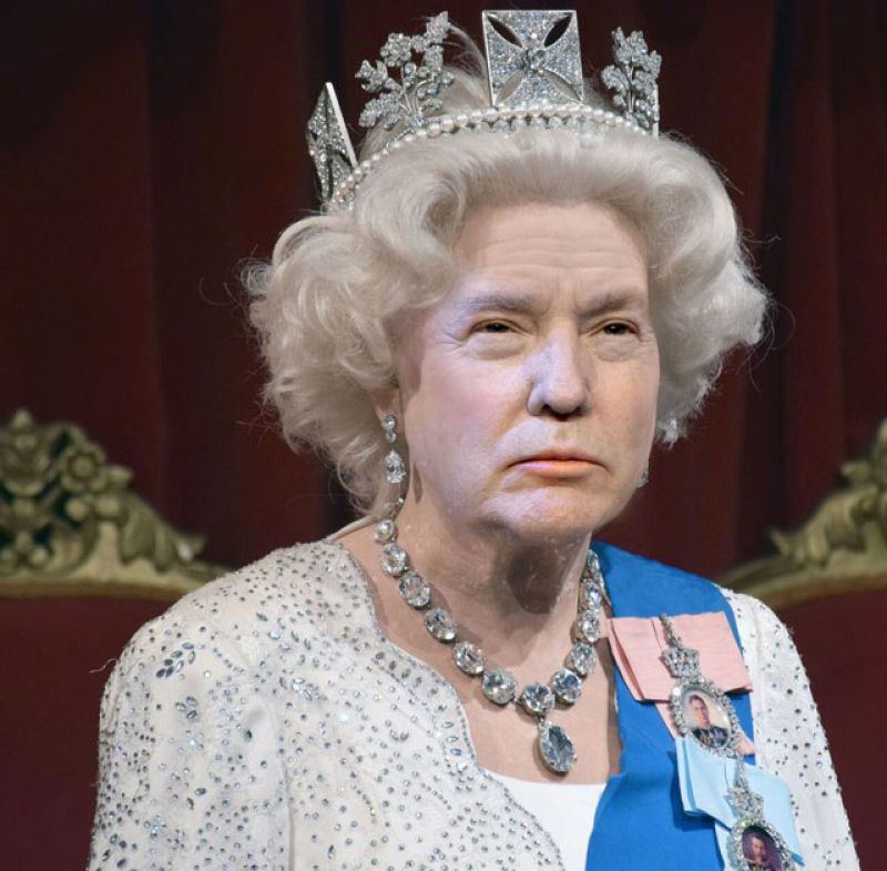A Internet no consegue parar de rir com o rosto de Trump fotochopado na rainha 16