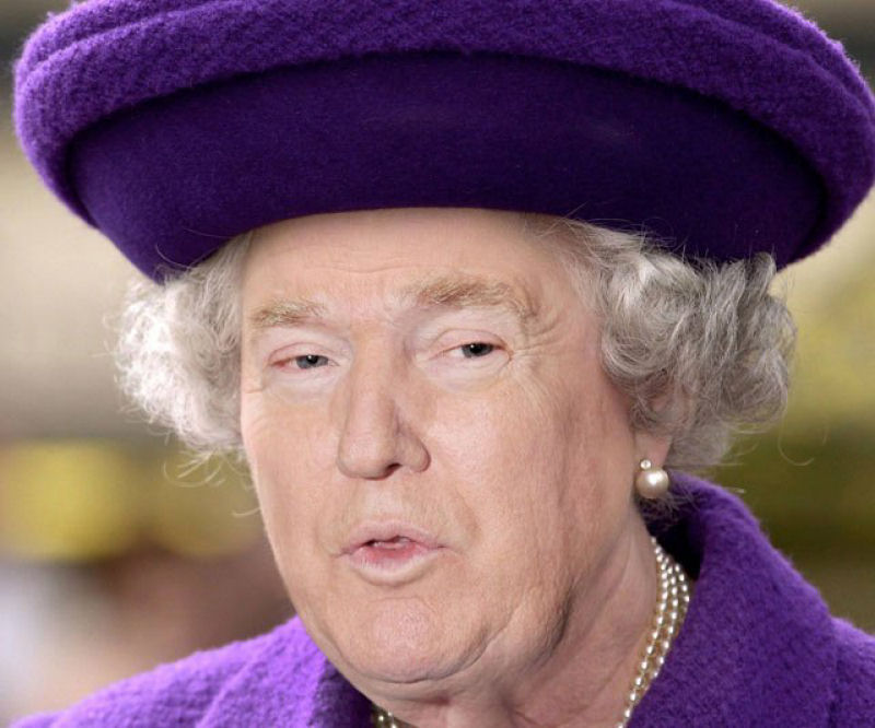 A Internet no consegue parar de rir com o rosto de Trump fotochopado na rainha 31