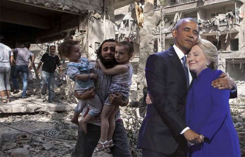 O abrao entre Obama e Hillary Clinton transformou-se em uma lendria batalha de Photoshop 16
