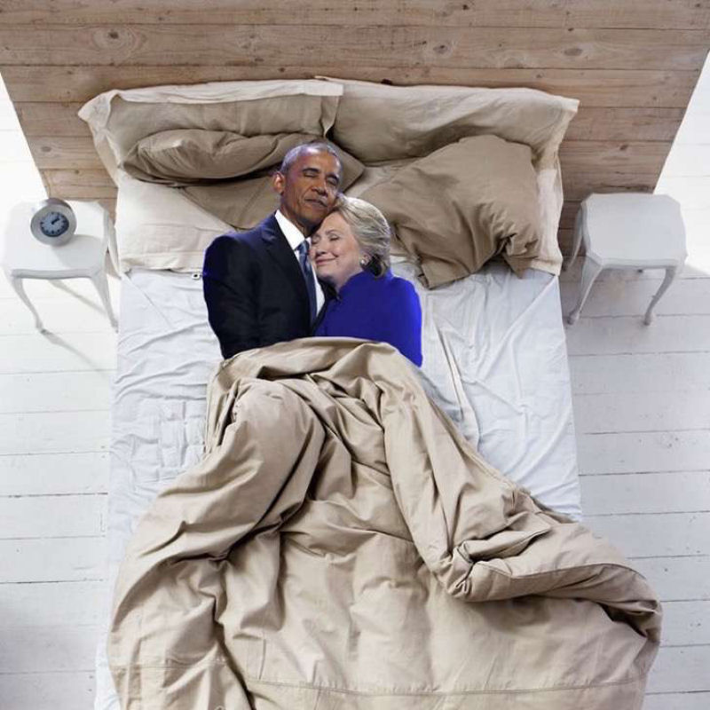 O abrao entre Obama e Hillary Clinton transformou-se em uma lendria batalha de Photoshop 19