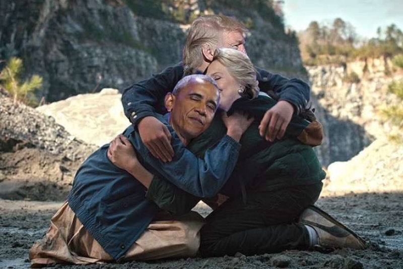 O abrao entre Obama e Hillary Clinton transformou-se em uma lendria batalha de Photoshop 24