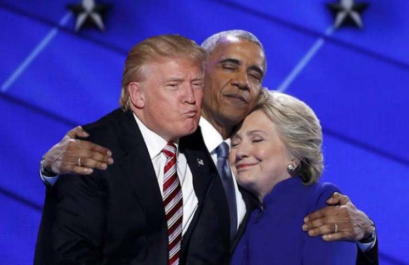 O abrao entre Obama e Hillary Clinton transformou-se em uma lendria batalha de Photoshop 28